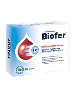 Biofer, Suplement diety z żelazem i witaminą C, Tabletki