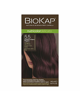 Biokap Nutricolor Delicato Farba do włosów, 5.5 Mahoniowy Jasny Brąz 