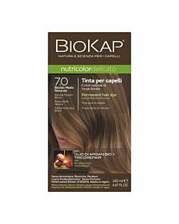 Biokap Nutricolor Delicato Farba do włosów, 7.0 Średni Blond  