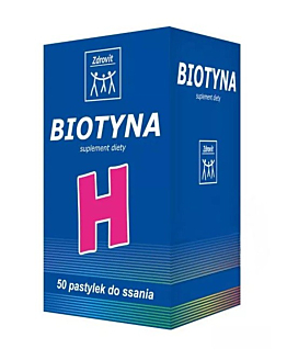 Zdrovit H Biotyna, Smak ananasowy, Pastylki do ssania