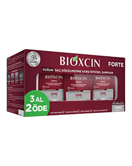 Bioxcin Forte Szampon przeciw silnemu wypadaniu włosów, Trójpak