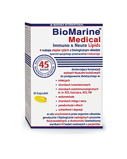 Biomarine Medical Immuno & Neuro Lipids 4 Rodzaje olej&oacute;w rybich o biologicznym składzie Kapsułki, 60 szt.