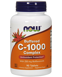 Now Foods Vitamin C-1000 Complex Buffered with 250 mg Bioflavonoids, Suplement diety z witaminą C, Tabletki