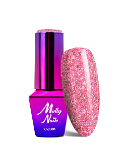 MollyNails Luxury Glam Pink Reflections Lakier Hybrydowy UV LED Nr 540 8 g