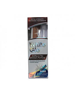 White Glo Coffee & Tea Drinkers Formula wybielająca pasta do zębów dla osób regularnie pijących kawę i herbatę, 100ml + szczoteczka