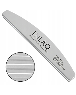 INLAQ Polerka do Paznokci Łódka 100/180, Szara