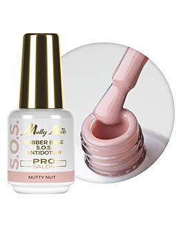 MollyNails S.O.S Antidotum Pro Salon Baza Kauczukowa Elastyczna Nutty Nut 15 g