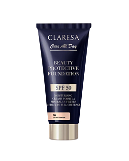 Claresa Beauty Protective Foundation nawilżający podkład z filtrem SPF50 1W Light Warm, 30ml