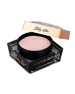 MollyLac Laskovska Porcelain Sparkle Gel Sticky Edition Żel Budujący Do Paznokci Light Nude 50 g