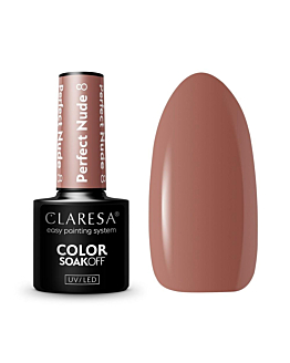 Claresa Color Soak Off UV/LED Perfect Nude lakier hybrydowy 8, 5g