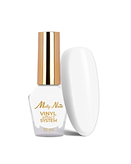 MollyNails Color Lacquer Vinyl Effect System STEP 2 Klasyczny Lakier White 10 ml