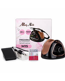 MollyNails Frezarka Do Paznokci 68W Do Manicure Pedicure M15 45000 Obr./min Czarno Złota