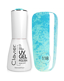Clavier Luxury lakier hybrydowy z drobinkami holograficznymi 118 Sparkly Water, 10ml