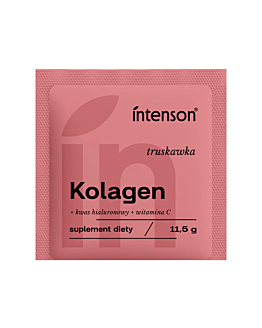 Intenson Kolagen z witaminą C i kwasem hialuronowym o smaku truskawkowym, 11,5 g
