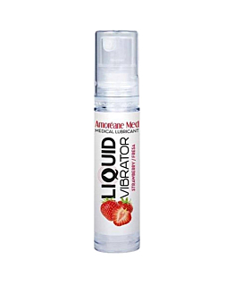 Wibrator w płynie Liquid Vibrator Strawberry 10ml Amoreane