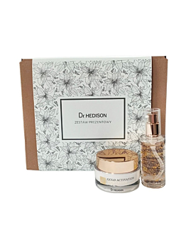 Dr.HEDISON Zestaw Prezentowy Gold Line krem i serum z 24k złotem