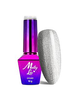 MollyLac Fantasyland Glitter Lakier Hybrydowy UV LED Nr 315 My Favourite Silver 10 g