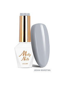 MollyNails Glamour Women Luxury Grey Lakier Hybrydowy UV LED Nr 6 8 g