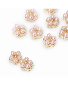 MollyNails Ozdoby Do Paznokci Kwiatki Perłowe 3D Nr 2 10 szt