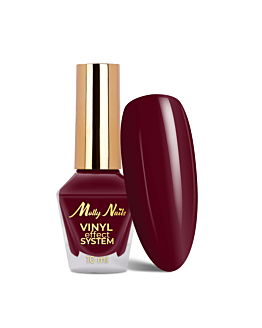 MollyNails Color Lacquer Vinyl Effect System STEP 2 Klasyczny Lakier Burgundy 10 ml