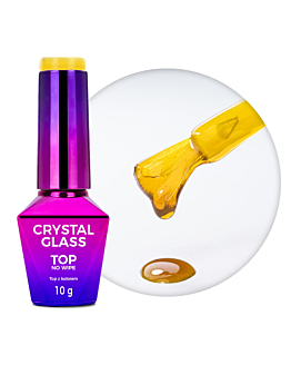 MollyNails Crystal Glass Top Hybrydowy No Wipe Yellow 10 g