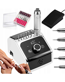 Gashio Frezarka do Paznokci Profesjonalna Manicure Pedicure 50 W + Zestaw Frezów