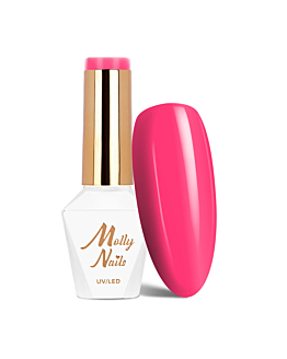 MollyNails Power Flower Pink Gerbera Lakier Hybrydowy UV LED Nr 722 8 g