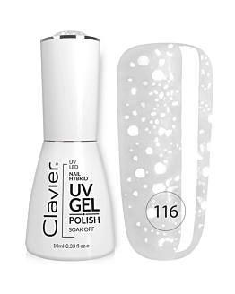 Clavier Luxury lakier hybrydowy z drobinkami holograficznymi 116 Snowflakes, 10ml