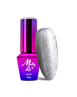 MollyLac Queens Of Life Lakier Hybrydowy UV LED Nr 36 Platinium 10 g