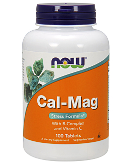 Now Foods Cal-Mag Stress Formula, Suplement diety z wapniem, magnezem, witaminami z grupy B i witaminą C, Tabletki