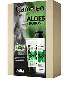 Delia Cameleo Zestaw Aloes i Koko (Szampon + Odżywka )
