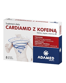 Cardiamid z Kofeiną, Pastylki do ssania, 8 Sztuk