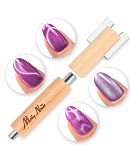 MollyNails Magnes Magnetyzer Do Kociego Oka Cat Eye 3w1 Brązowy