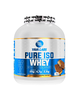 Yava Labs Pure Iso Whey Izolat białka serwatkowego smak lody czekoladowo-karmelowe toffi