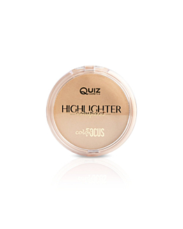 Quiz Cosmetics Color Focus Highlighter Powder puder rozświetlający wzbogacony witaminą E N°02 Gold, 10g
