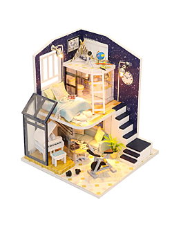 Habarri Miniaturowy domek - Migająca gwiazdka