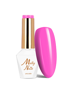 MollyNails Power Flower Fuchsia Lakier Hybrydowy UV LED Nr 724 8 g