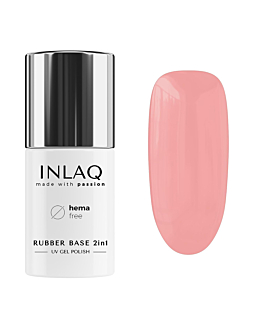 INLAQ Baza Kauczukowa Hybrydowa Rubber Base, Salmon, 6 ml