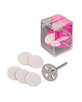Staleks Pro Pododisk PDset-15 Dysk Do Pedicure Zestaw Trzpień Dysk + Wymienne Nakładki S 15 mm