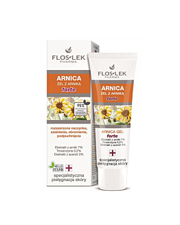 Floslek Arnica żel z arniką forte na rozszerzone naczynka zasinienia obrzmienia i podpuchnięcia, 50ml