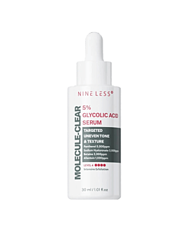 NINE LESS - Molecule-Clear 5% Glycolic Acid Serum, delikatne serum złuszczające z kwasem glikolowym, 30 ml