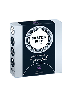Condoms 69 Mm 3 Pieces Mister.Size
