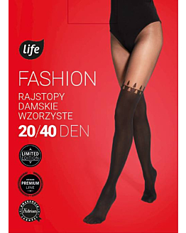 Life Collant da donna con motivo Alberi di Natale, taglia 2 nero/nero