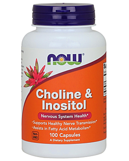Now Foods Choline and Inositol 500 mg, Kapsułki 