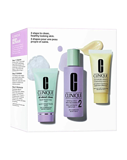 Clinique Skin School All About Clean Zestaw: mydło do twarzy + peeling do twarzy + balsam nawilżający