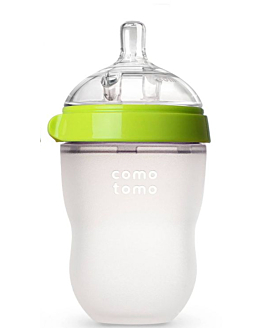 Comotomo Biberon Anticoliche Silicone Moms Breast Green Baby