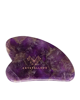 Crystallove Pietra per Massaggio Viso Gua Sha in Ametista
