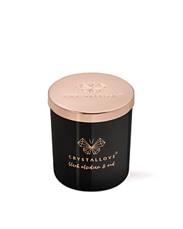 Crystallove Candela di Soia con Ossidiana Nera e Oud