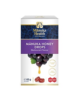 Cukierki z Miodem Manuka MGO 400+ i Witaminą C Smak czarna porzeczka