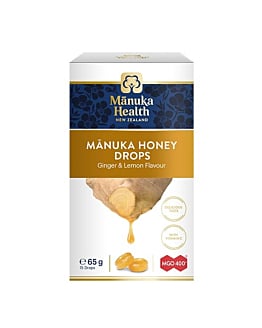 Cukierki z Miodem Manuka MGO 400+ i Witaminą C Smak imbirowo-cytrynowy